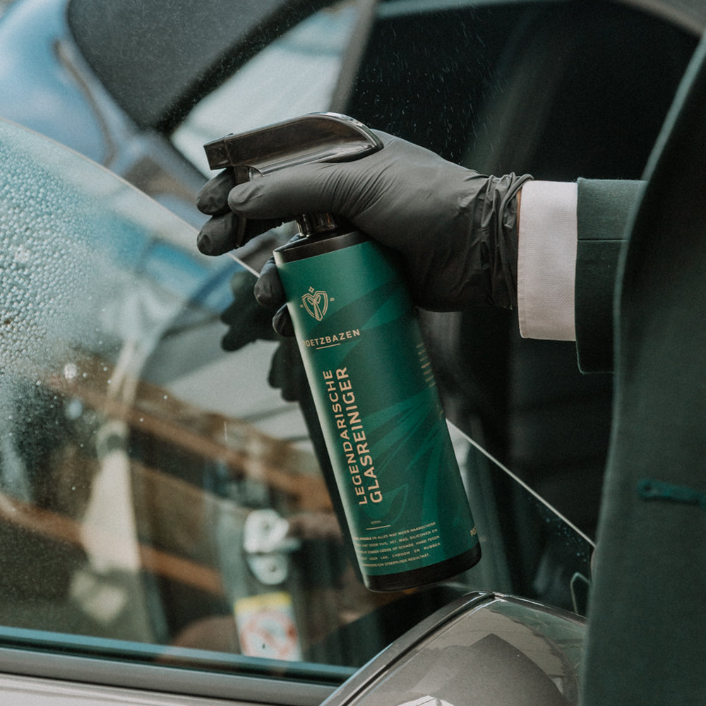 Glasreiniger in actie